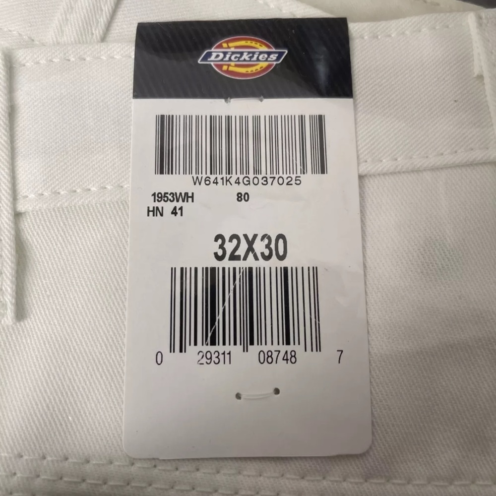 Dickies Mens 32x30 White Painters Carpenters Pants Utility Artist Relaxed Fit